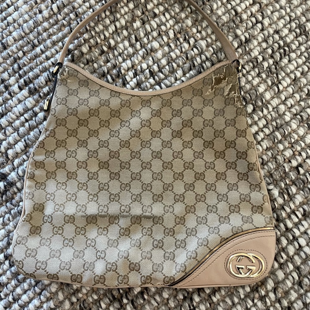 Gucci Monogram New Britt Hobo Bag